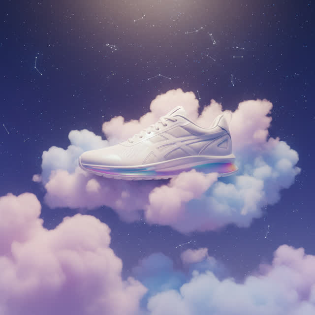 Sneaker in the clouds